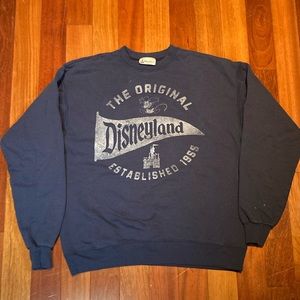 Disney Parks crewneck sweatshirt, navy blue. No size tag, but fits like a S/M.